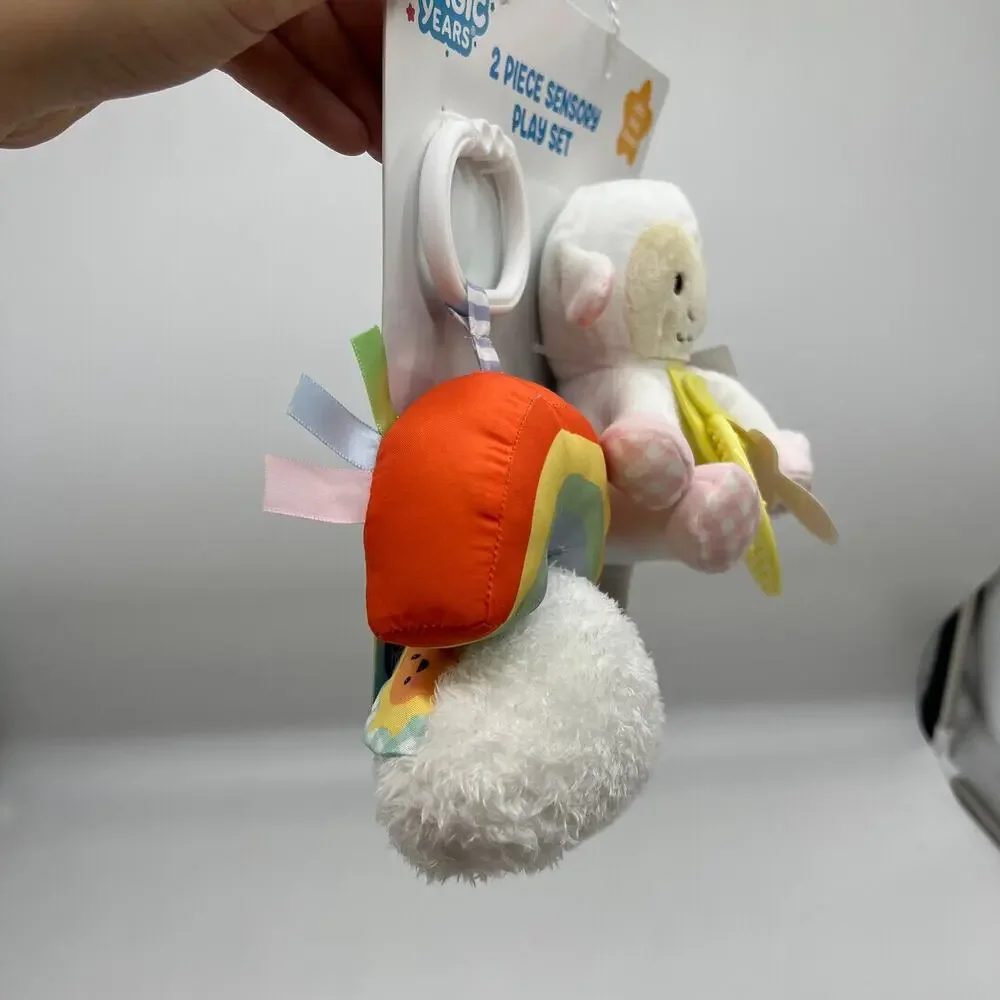 Magic Years Lamb Jiggler Rattle & Paci Toy Set - 2pc
